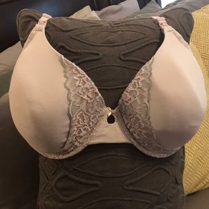 Light dusty purple and grey nursing bra 40F